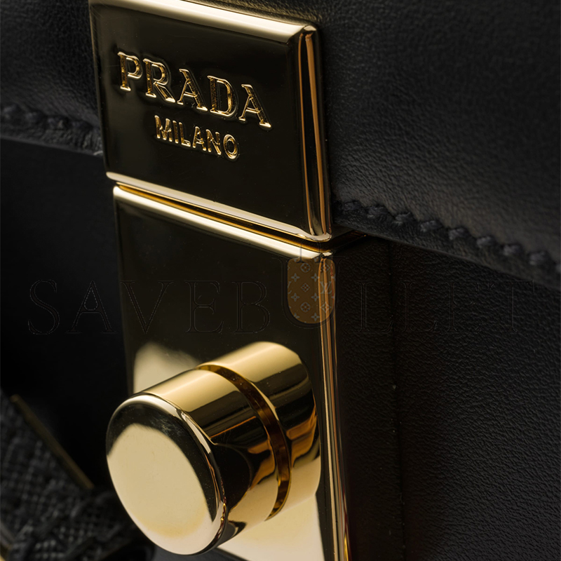 Pra*a soft sound small leather shoulder bag with charms 1bd379 (24*13.5*5cm)